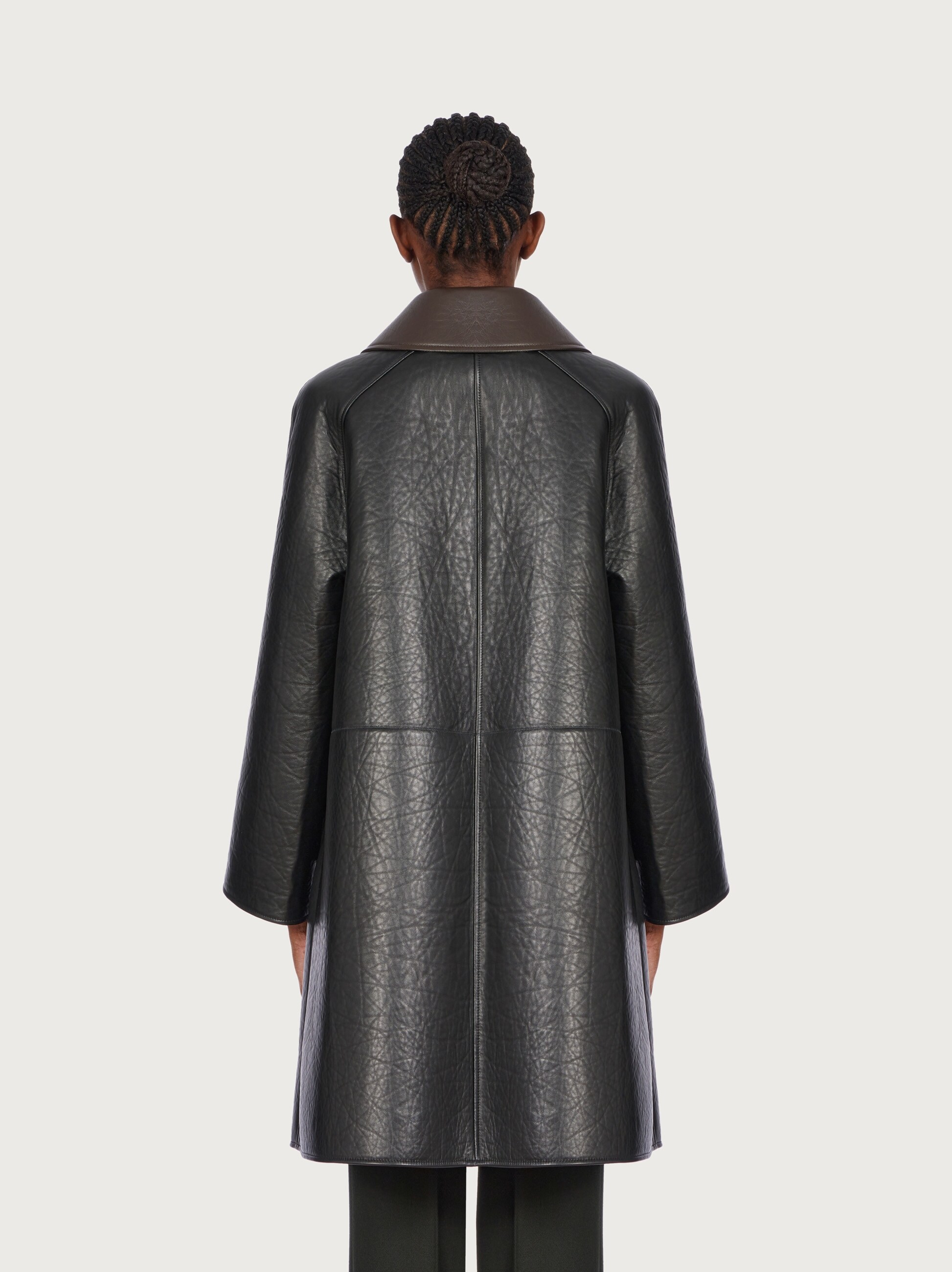 Salvatore Ferragamo Women Nappa Coat Black