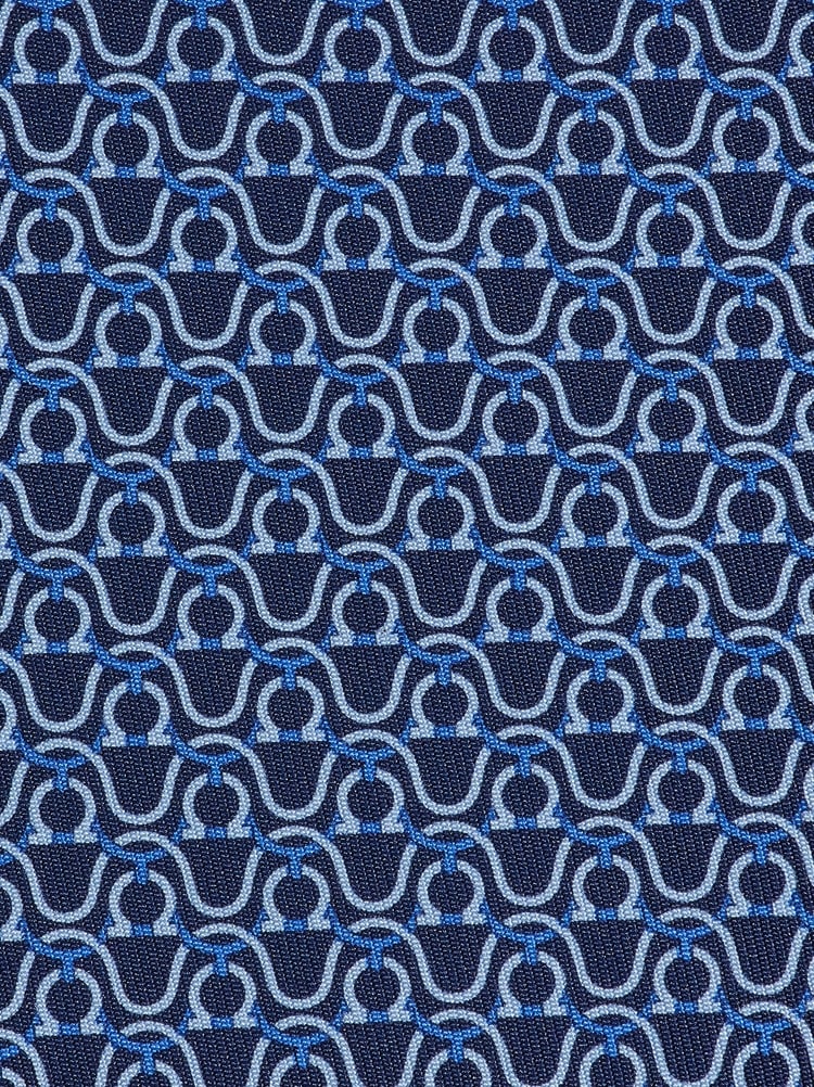 Gancini print silk tie Gallery image 2