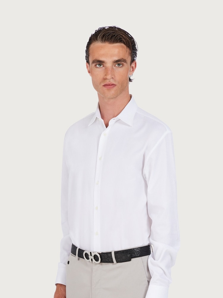Reversible and adjustable Gancini belt Gallery image 3