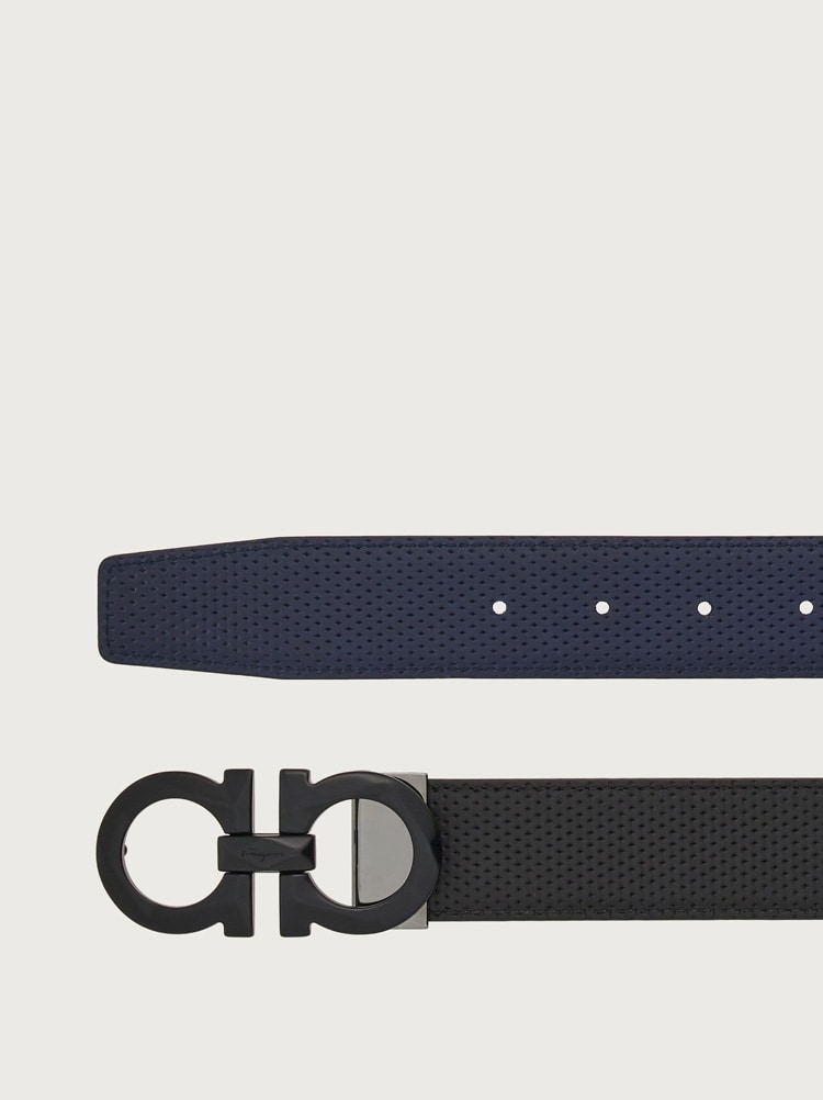 Reversible and adjustable Gancini belt Gallery image 2