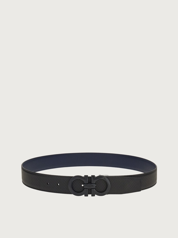 Reversible and adjustable Gancini belt Gallery image 3