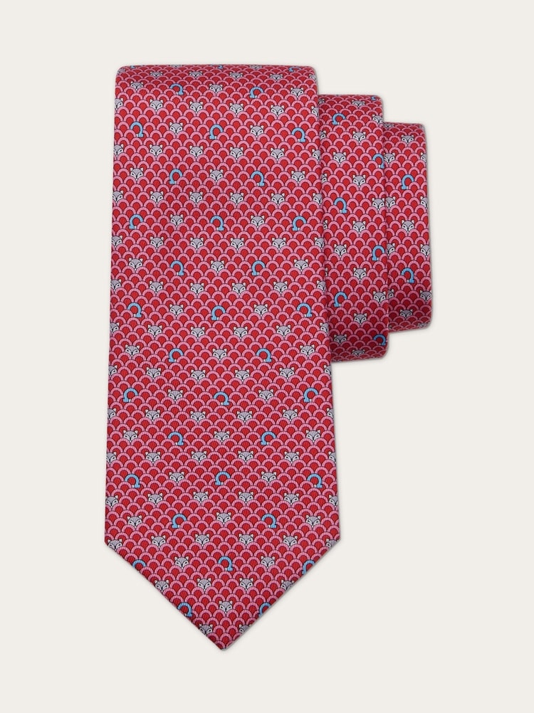 Fox print silk tie Gallery image 1