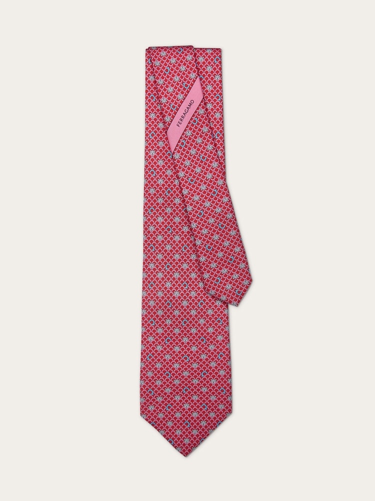 Fox print silk tie Gallery image 3