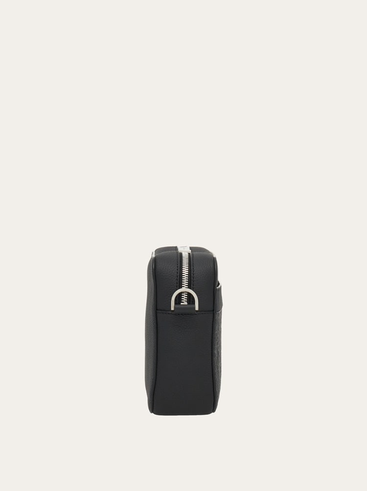 Embossed Gancini crossbody bag Gallery image 3