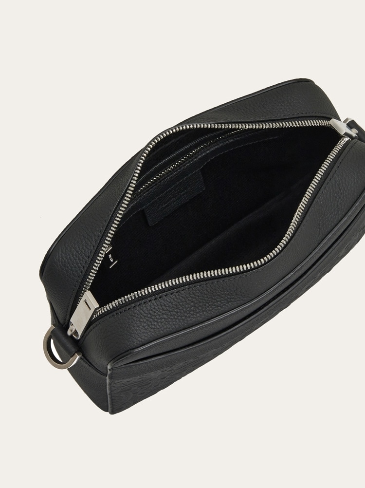 Embossed Gancini crossbody bag Gallery image 5