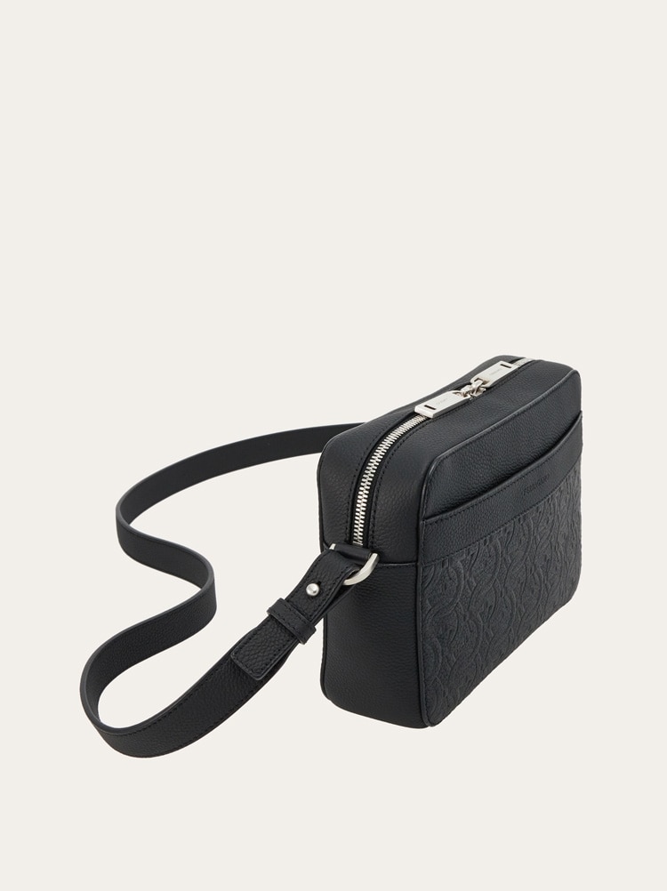 Embossed Gancini crossbody bag Gallery image 8