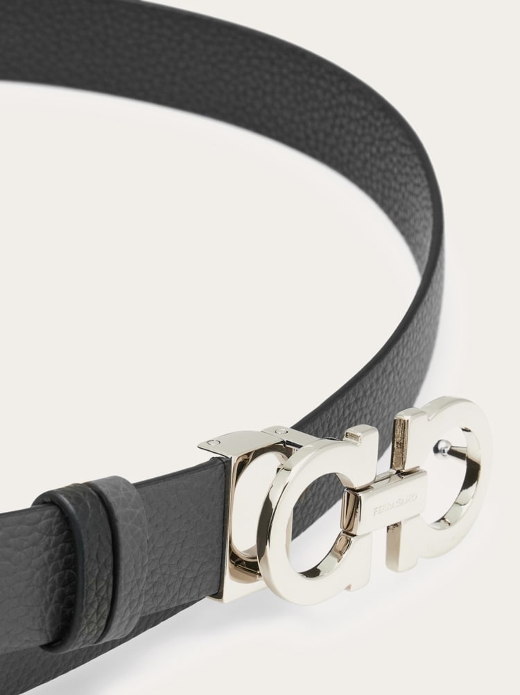 Reversible and adjustable Gancini belt Gallery image 5