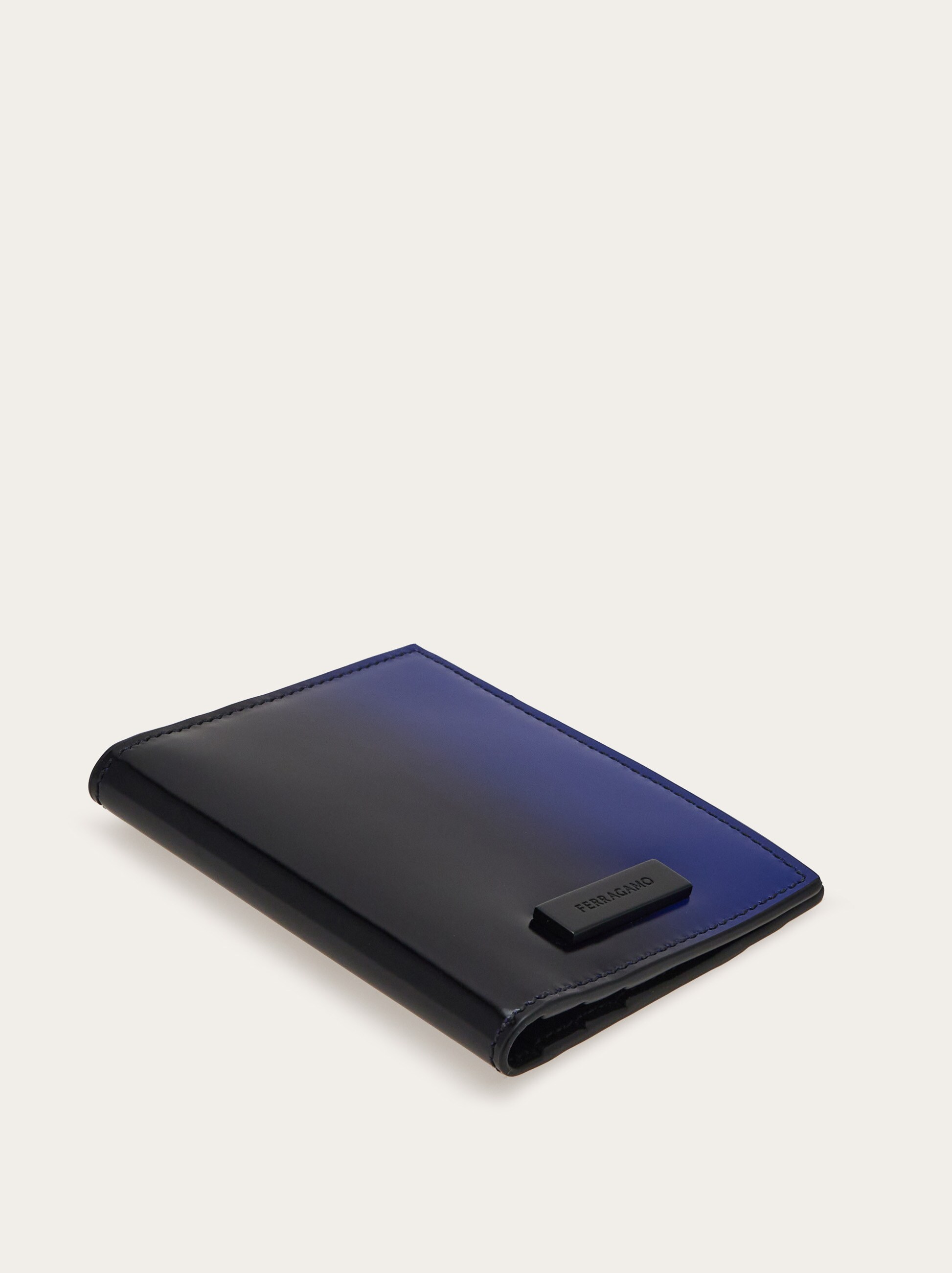 Dual tone credit card holder Leather Accessories Men Salvatore