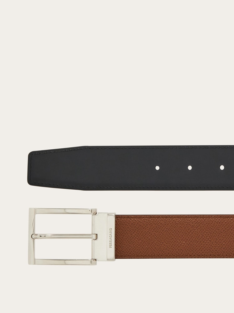 Reversible and adjustable belt with rectangular buckle Gallery image 2
