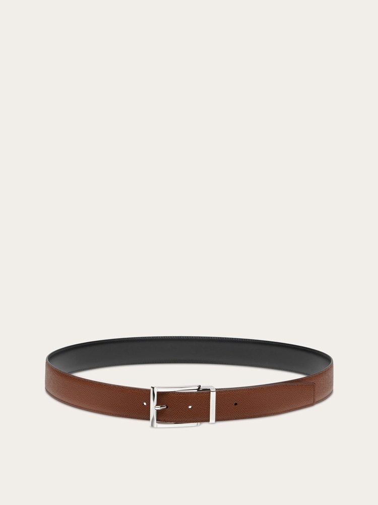 Reversible and adjustable belt with rectangular buckle Gallery image 3