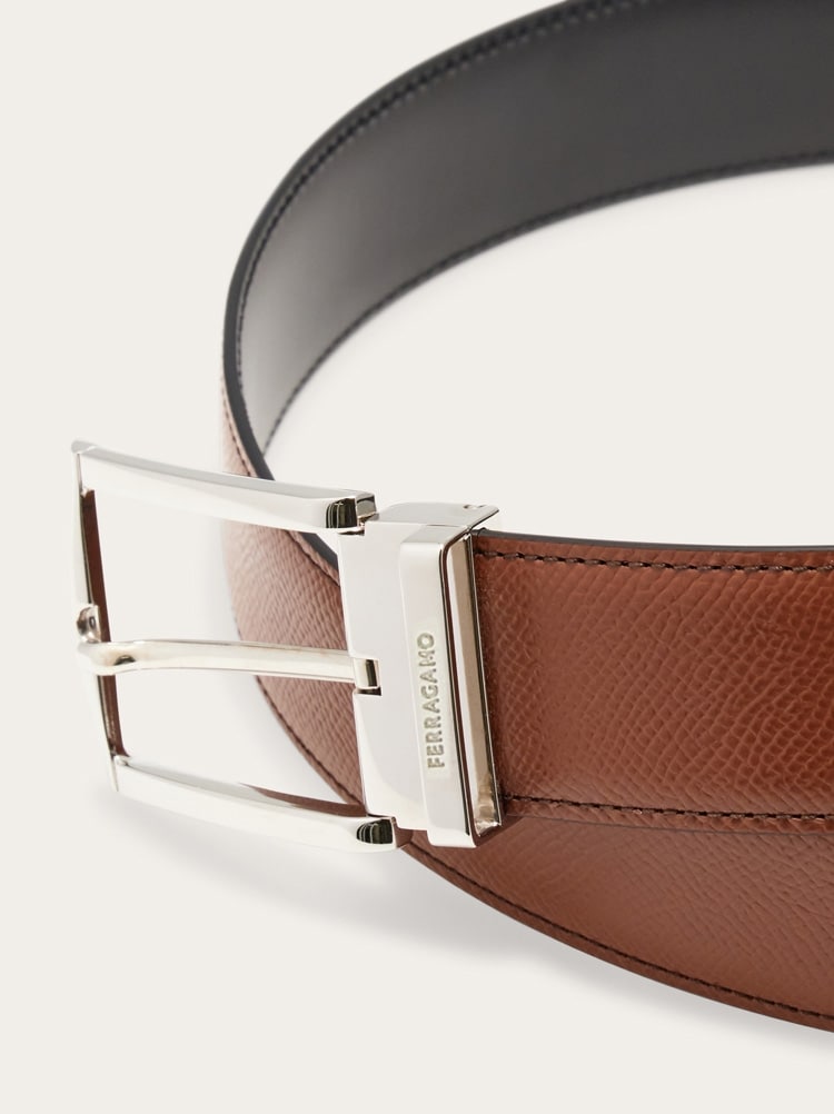 Reversible and adjustable belt with rectangular buckle Gallery image 5