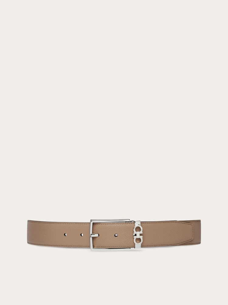 Reversible and adjustable Gancini belt Gallery image 1