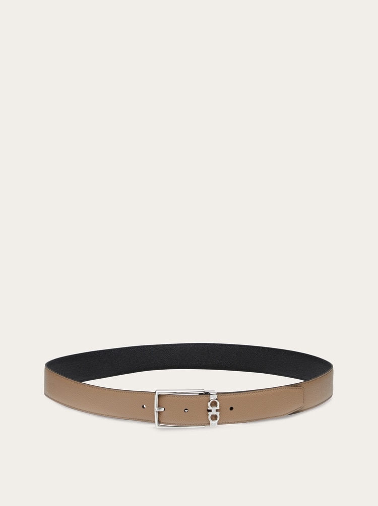 Reversible and adjustable Gancini belt Gallery image 3