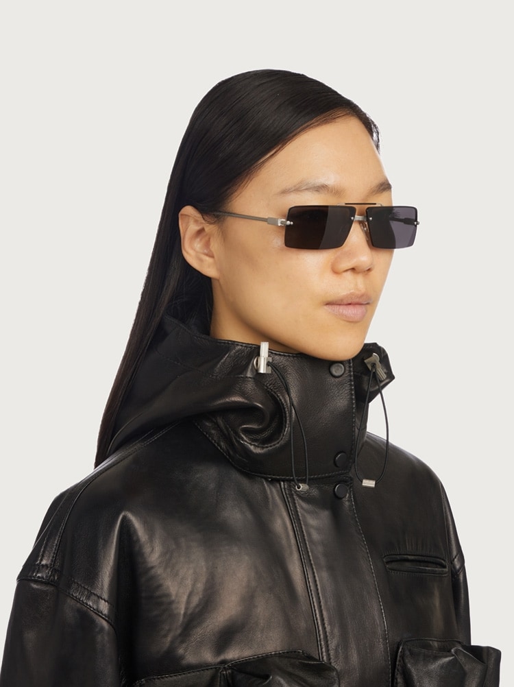 Rectangular frame sunglasses Gallery image 3