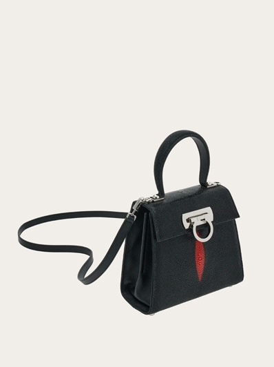 FERRAGAMO ライトピンク ピアスS レザートップハンドルバッグ Iconic Top Handle (S) - Women | Ferragamo