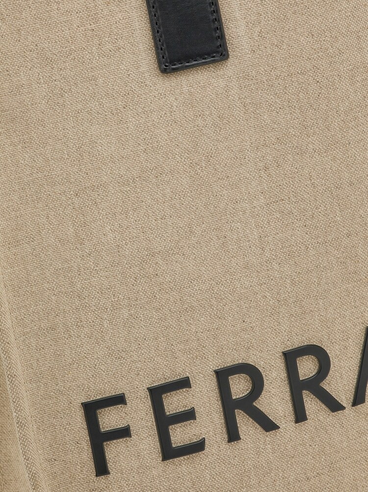 Tote bag with signature - Bags - Men - Salvatore Ferragamo UK