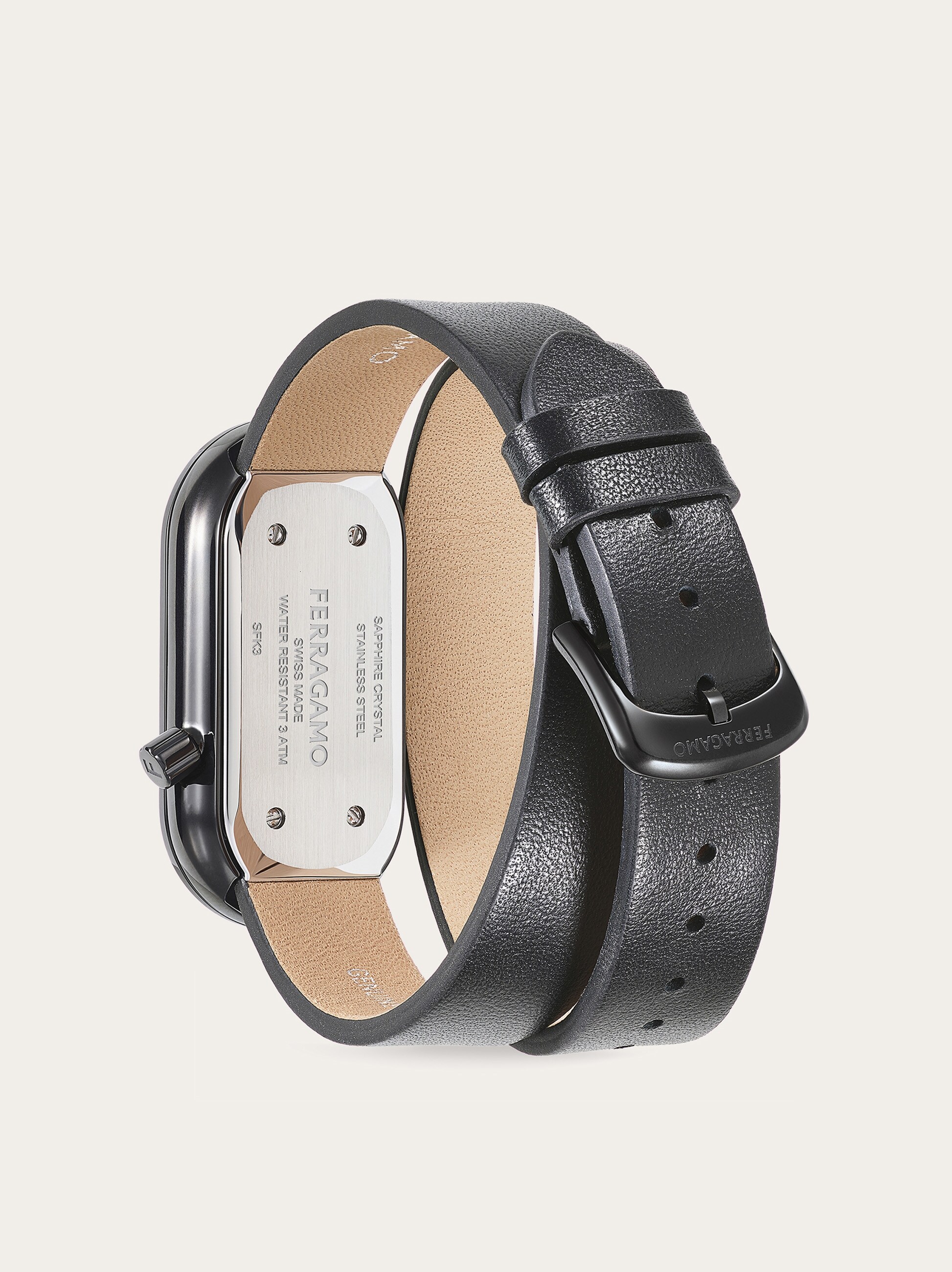 FERRAGAMOフェラガモCurve Black Dial Quartz Watch時計 Ferragamo Curve watch - Women | Ferragamo