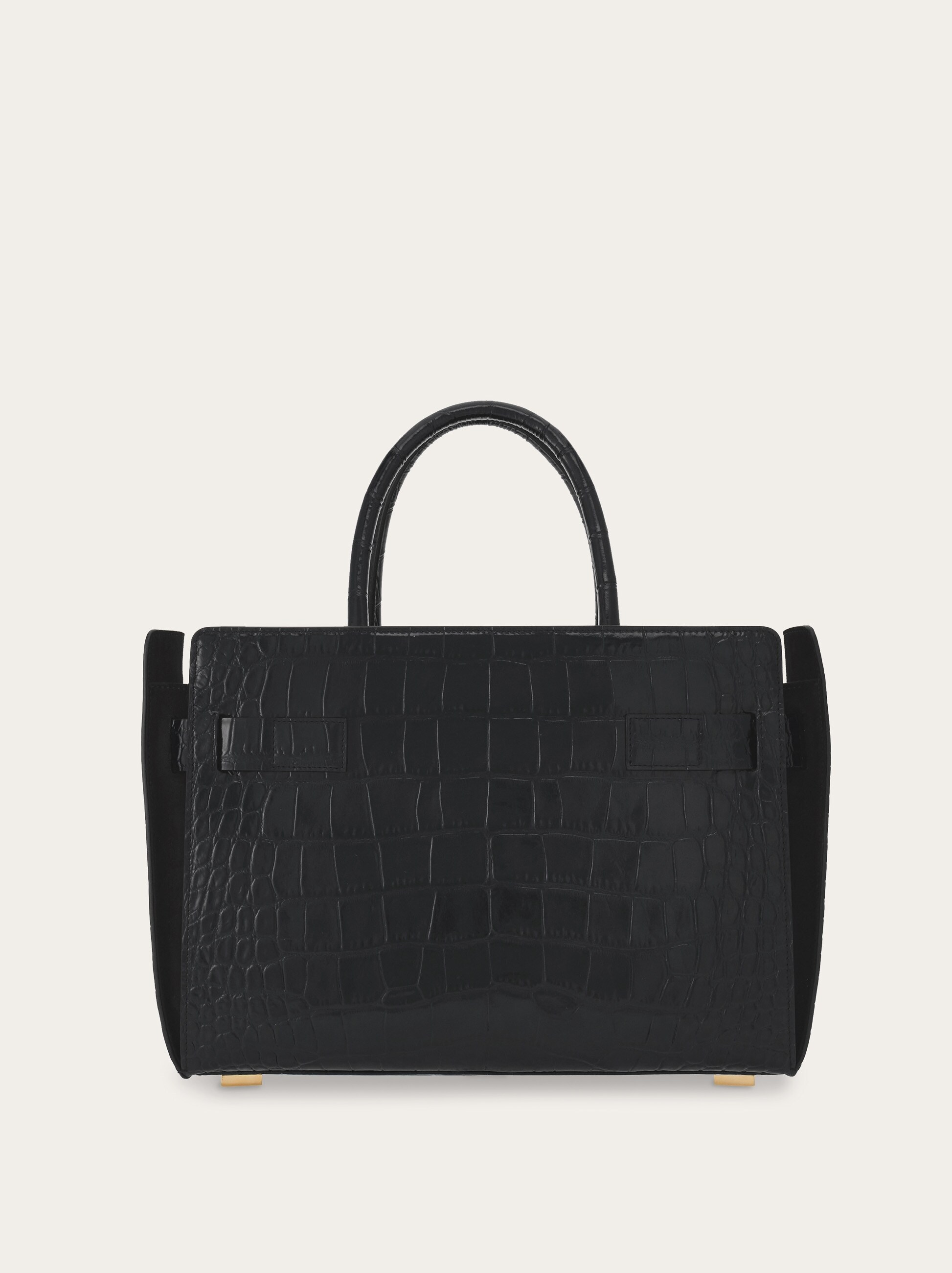 Tote bag with Gancini buckles (L) - Handbags - Women - Salvatore 