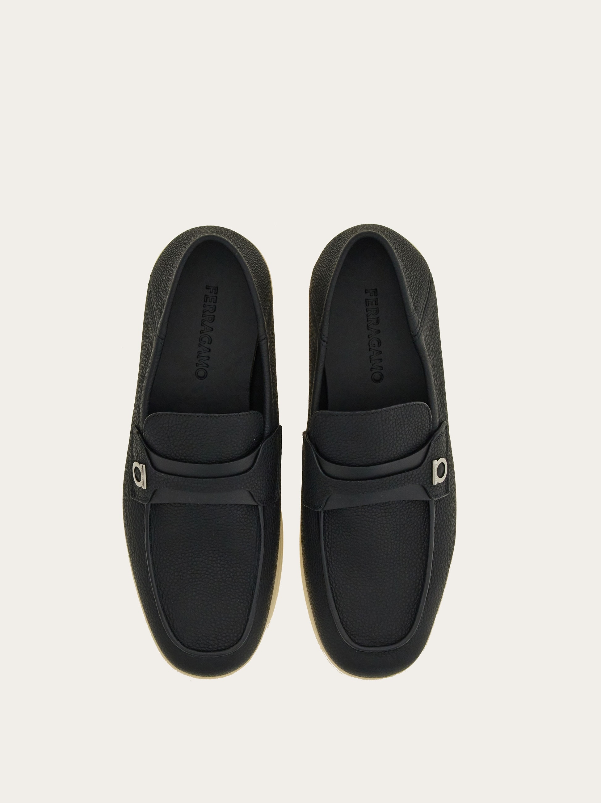 Deconstructed loafer with Gancini ornament - Men | Ferragamo