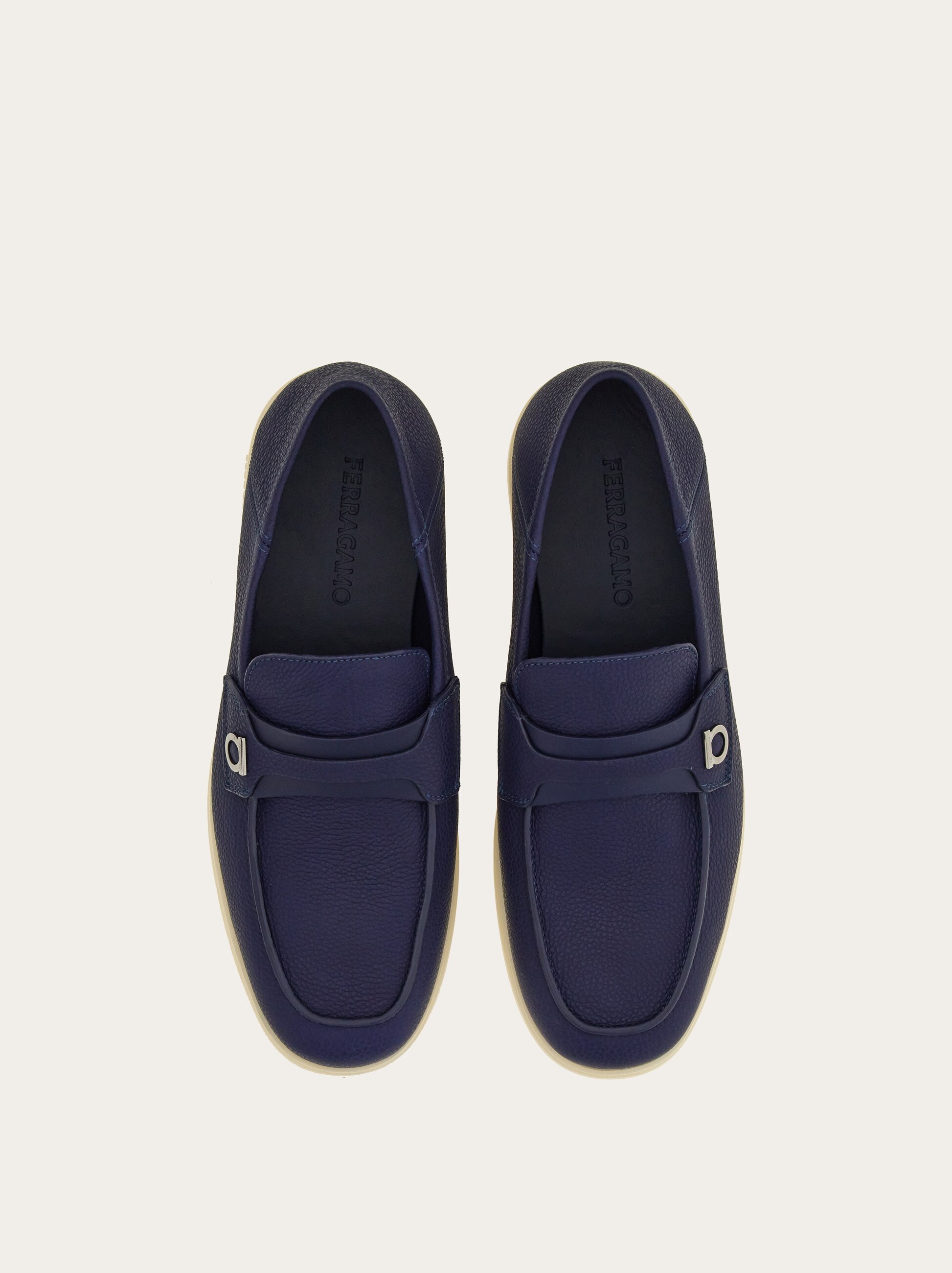 Deconstructed loafer with Gancini ornament - Shoes - Men  