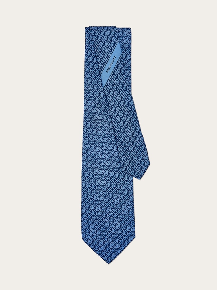 Woven print silk tie Gallery image 3
