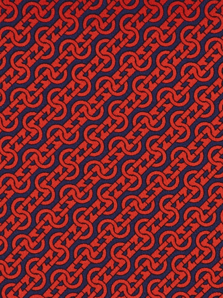 Woven print silk tie Gallery image 2