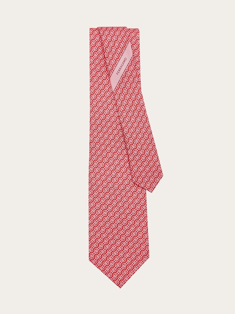 Woven print silk tie Gallery image 3