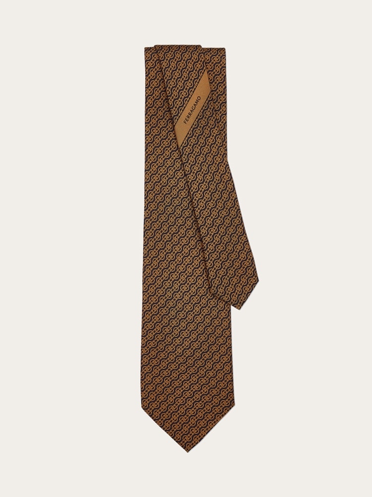 Woven print silk tie - Men | Ferragamo