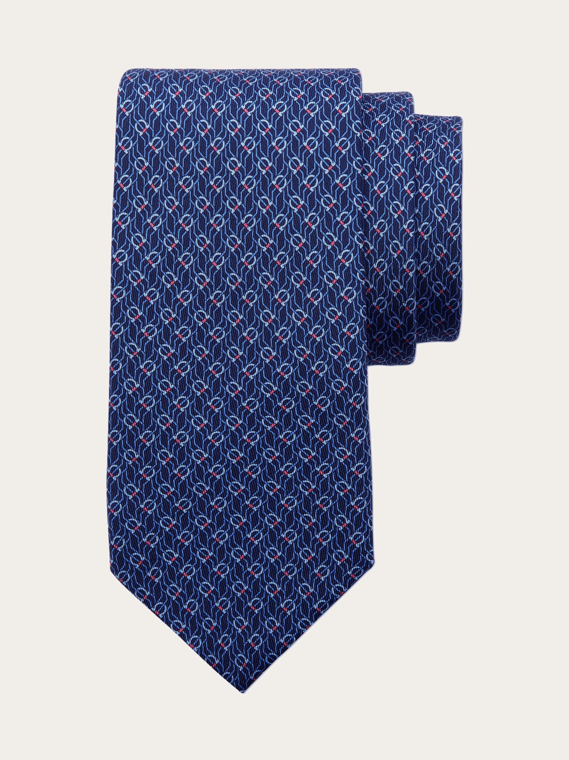 Tetris print silk tie - Men | Ferragamo