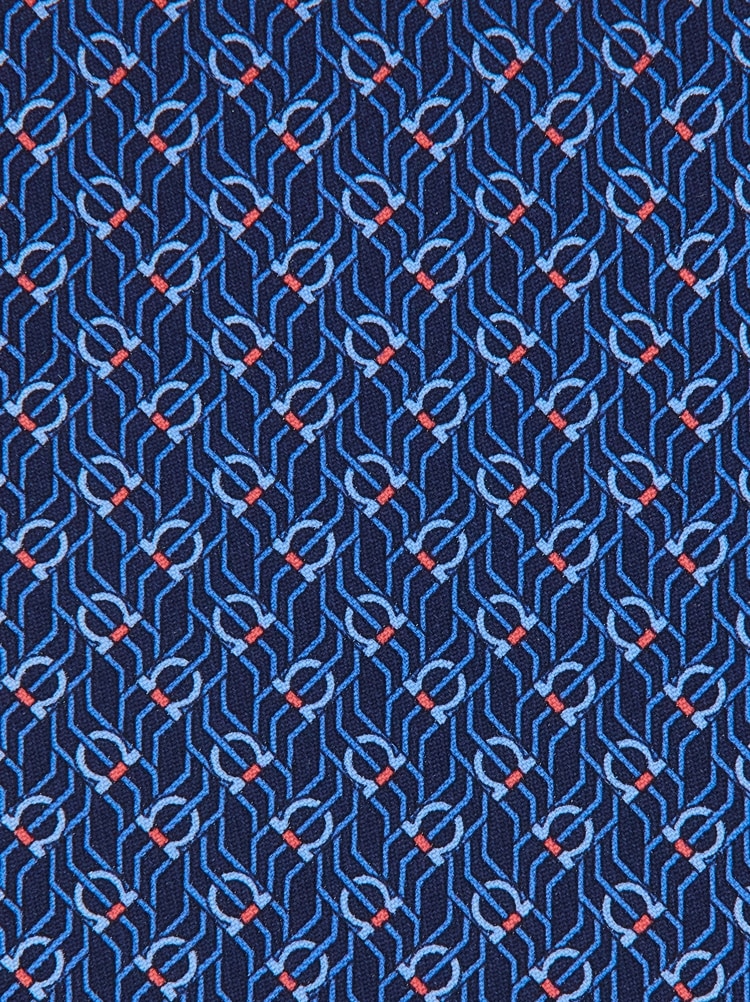 Tetris print silk tie Gallery image 2
