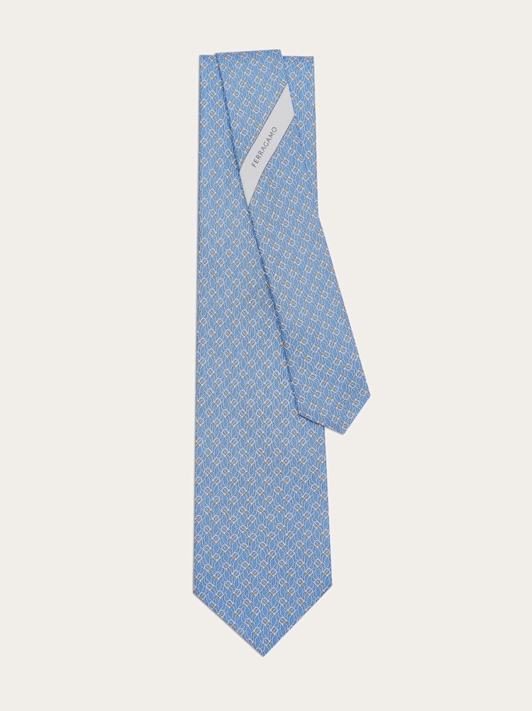 Tetris print silk tie Gallery image 3