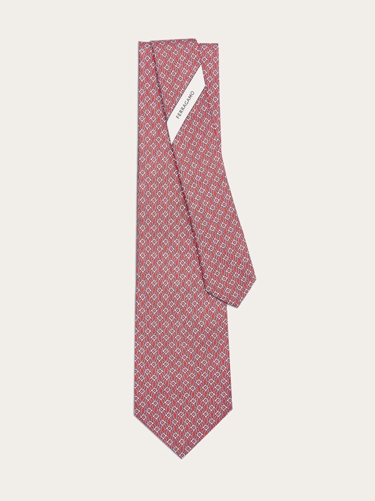 Tetris print silk tie Gallery image 3