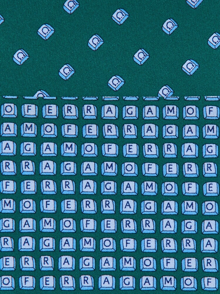 Key print silk tie Soft Accessories Men Salvatore Ferragamo AU