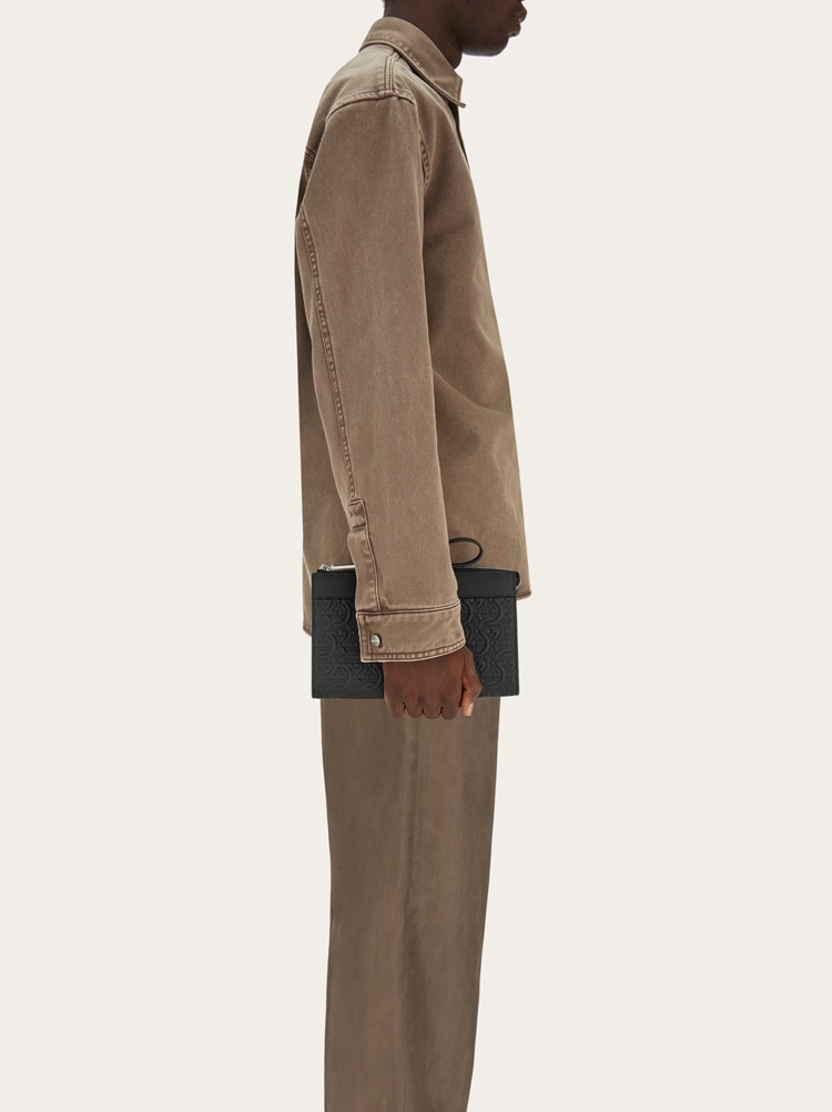 Portadocumentos de viaje con gofrado Gancini Gallery image 2