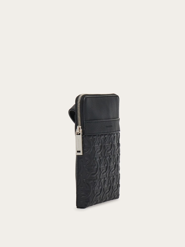 North-South embossed Gancini crossbody bag Gallery image 3