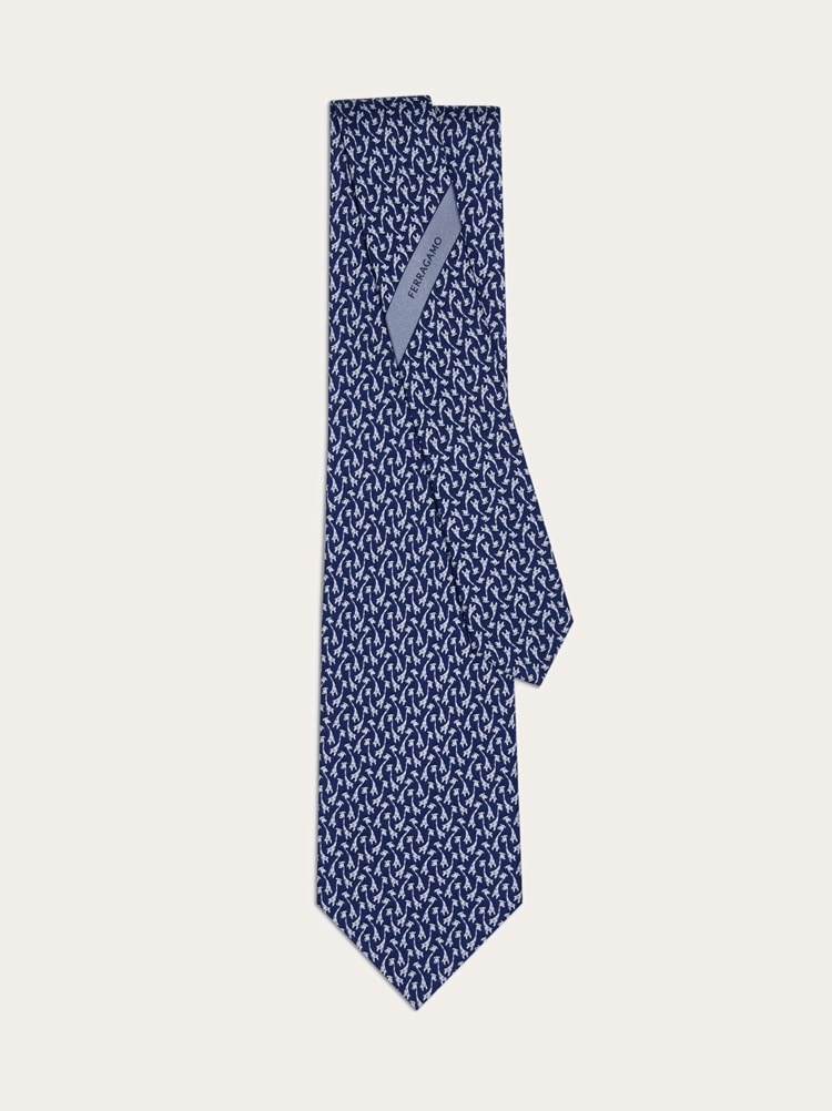Giraffe print silk tie Gallery image 3