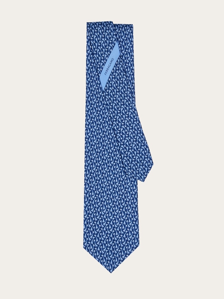 Giraffe print silk tie Gallery image 3