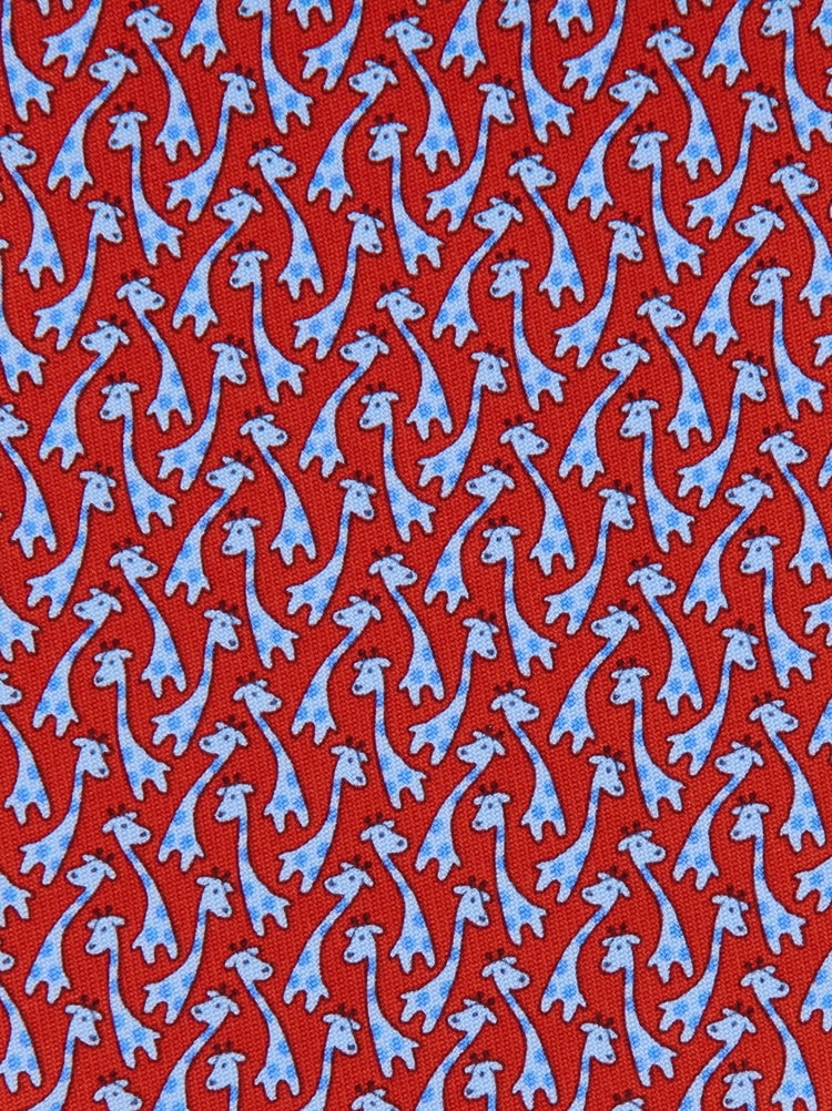 Giraffe print silk tie Gallery image 2