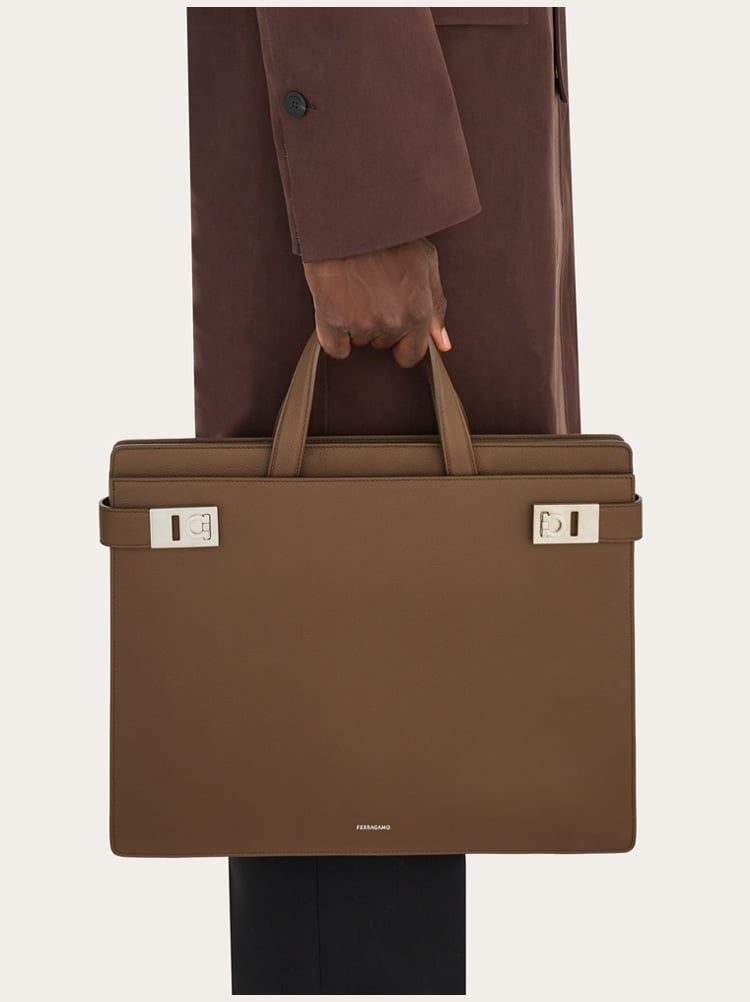 Borsa da lavoro con fibbie Gancini (S) Gallery image 2