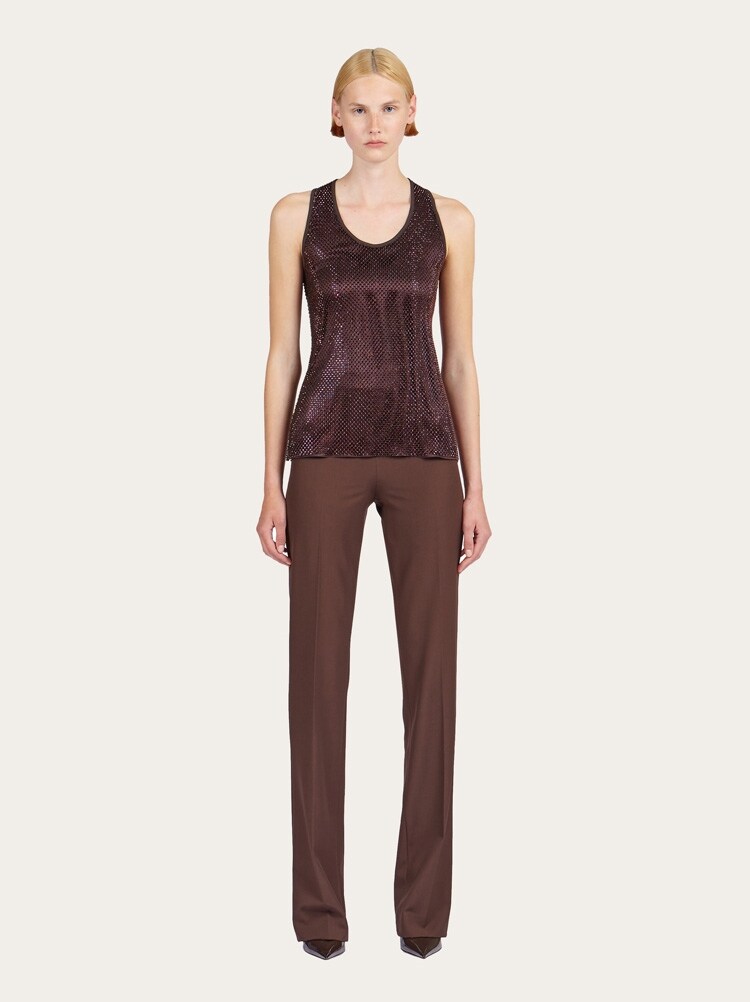 Sleeveless net top Ready to Wear Women Salvatore Ferragamo US