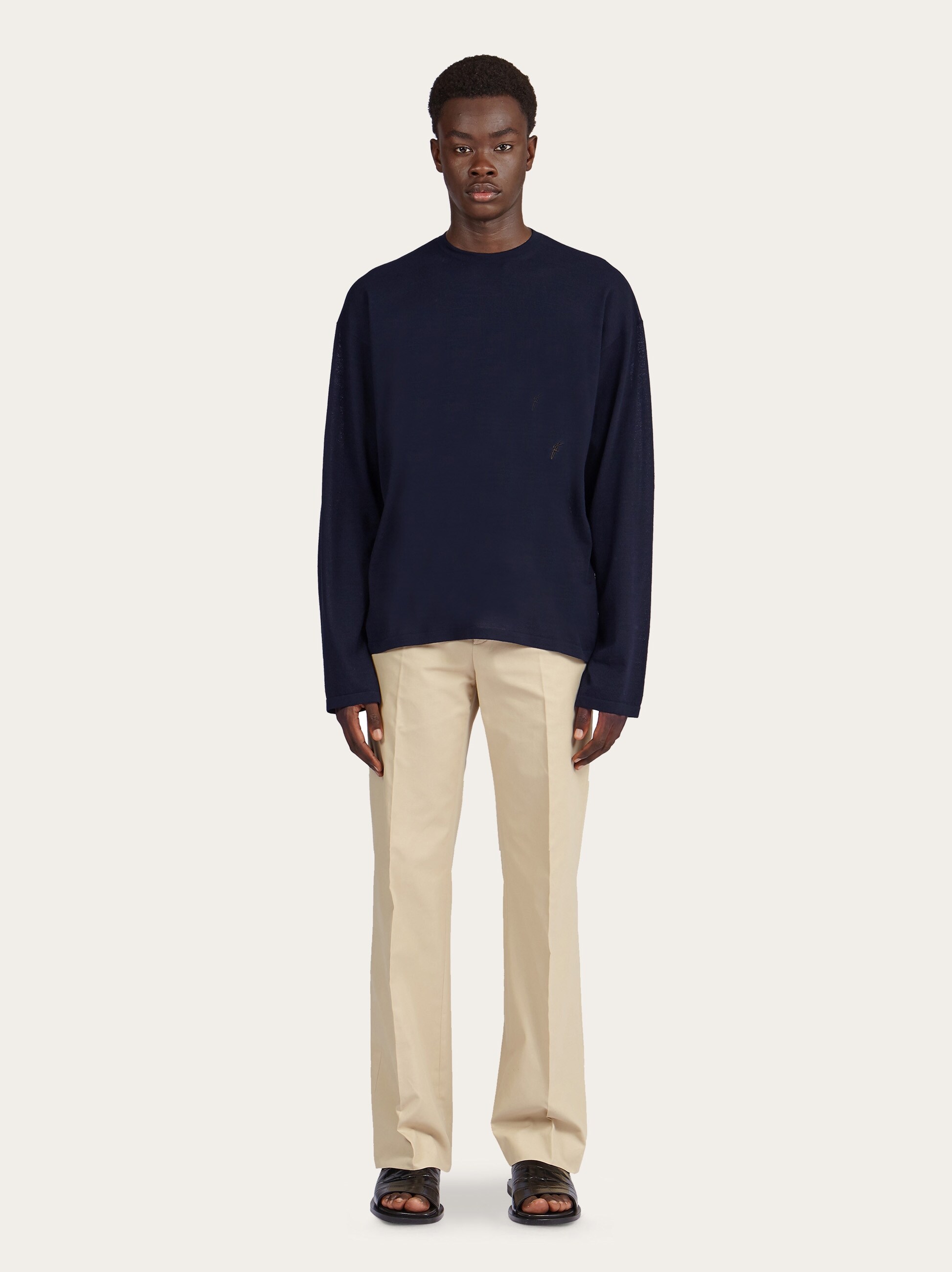 Jersey wool crew neck sweater - Ready to Wear - Men - Salvatore  