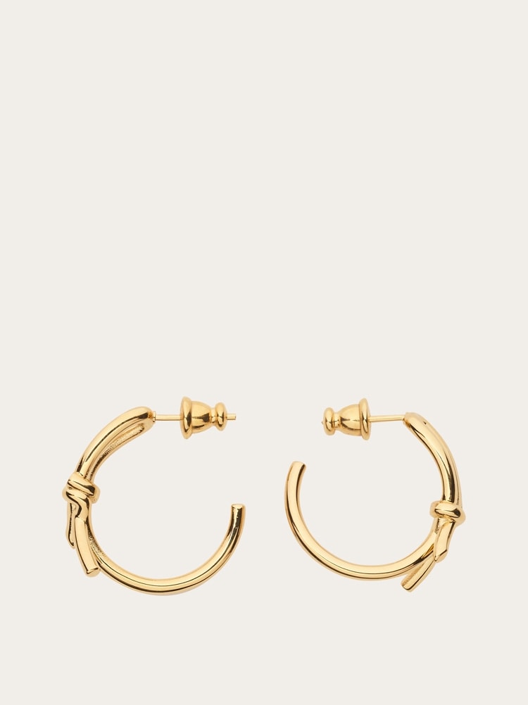 Slim earrings with asymmetric bow Gallery image 3