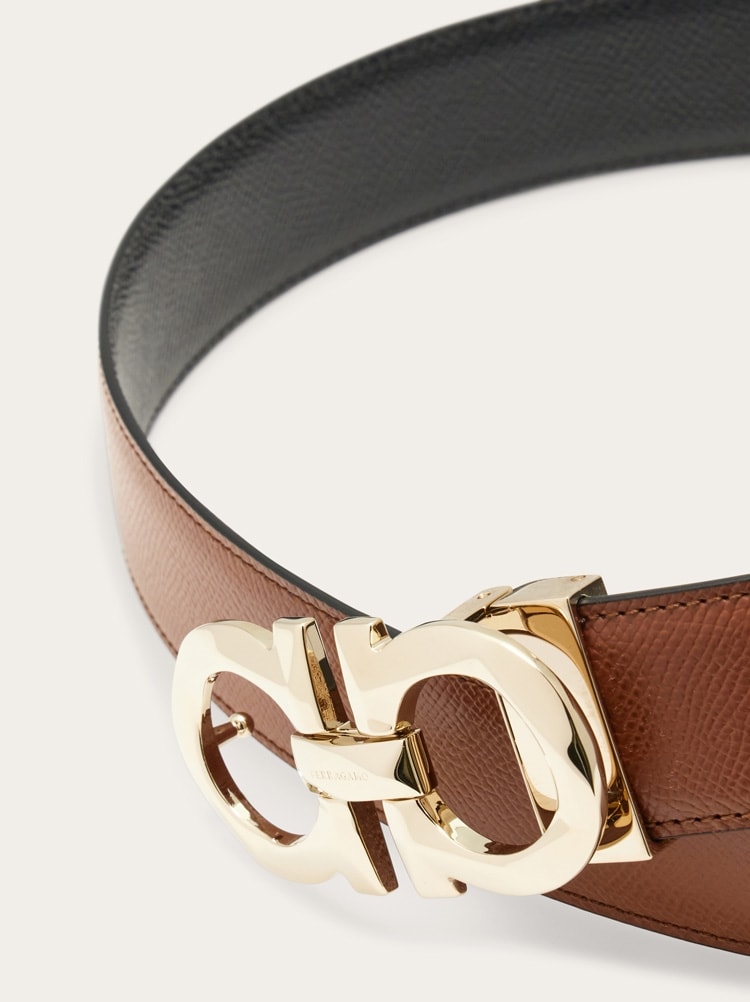 Reversible and adjustable Gancini belt Gallery image 5