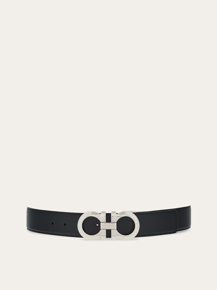 Reversible and adjustable Gancini belt Gallery image 1
