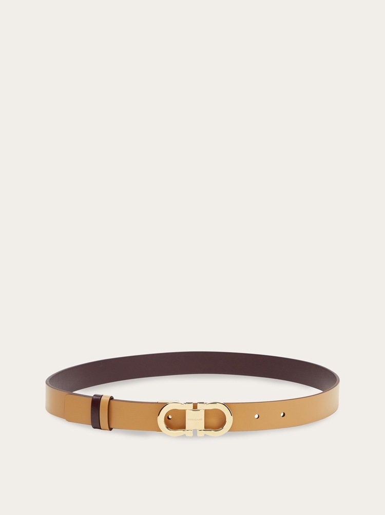 Reversible and adjustable Gancini belt Gallery image 3