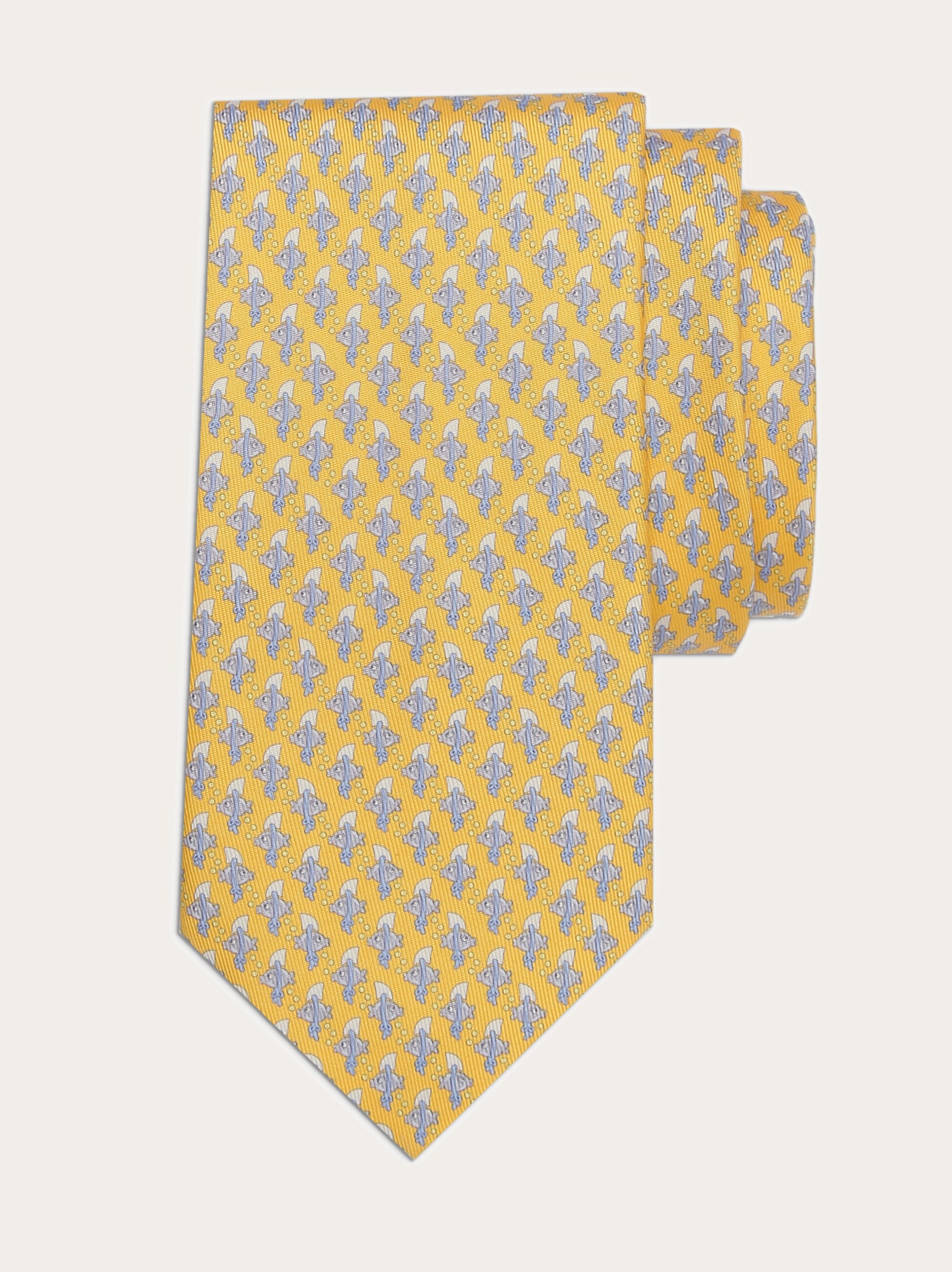 Shark print silk tie - Soft Accessories - Men - Salvatore Ferragamo AU