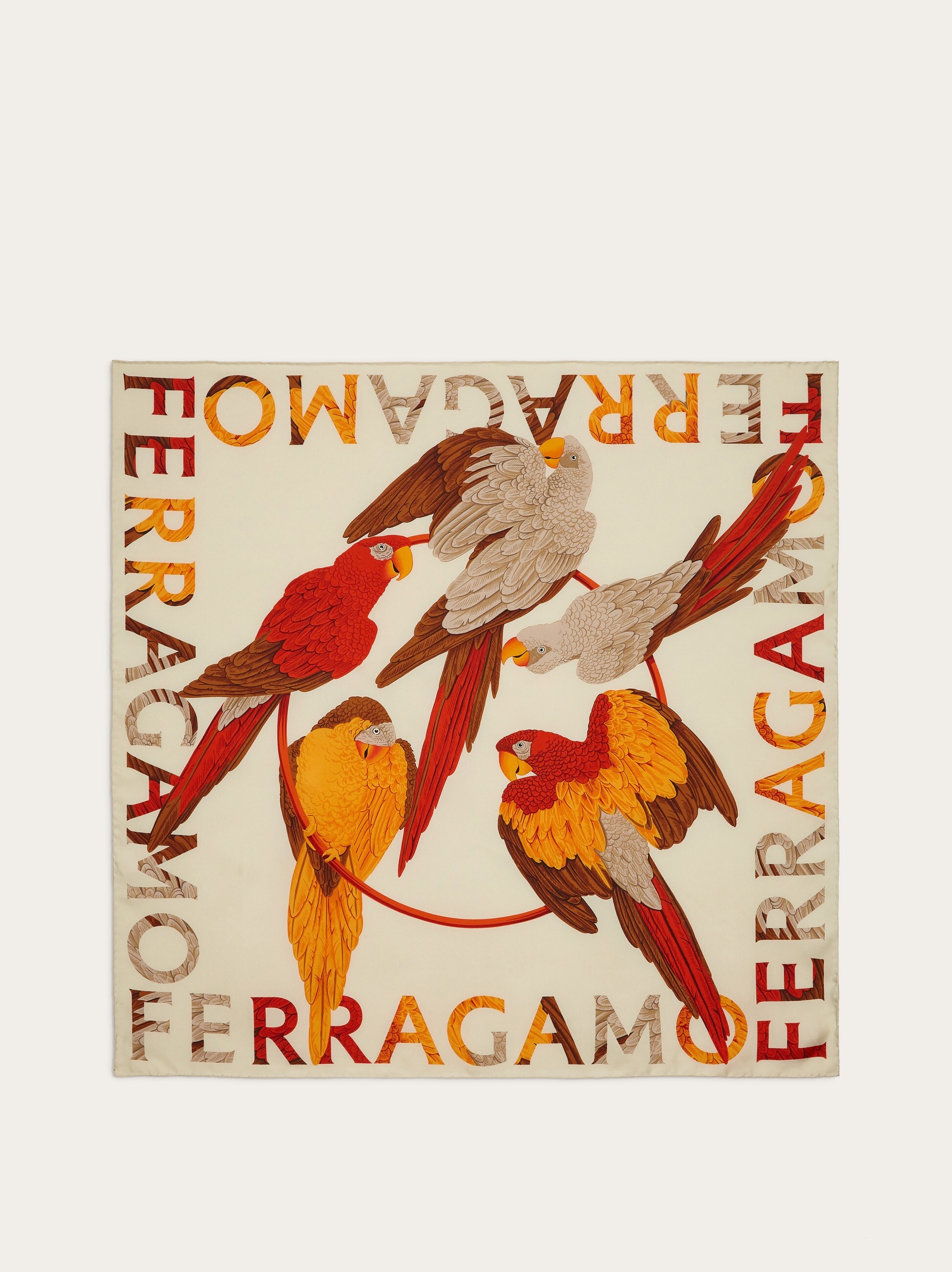 Parrot print silk foulard Soft Accessories Women Salvatore