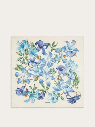 Hibiscus print silk foulard - Women | Ferragamo