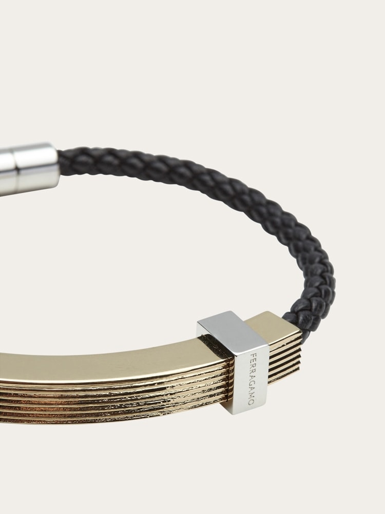 Braided bracelet with band - (M) Gallery image 2