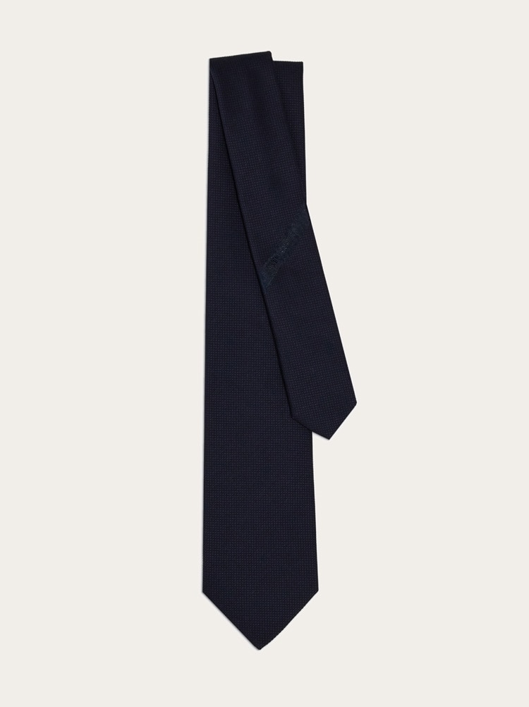 Cotton and silk piquet tie Gallery image 3
